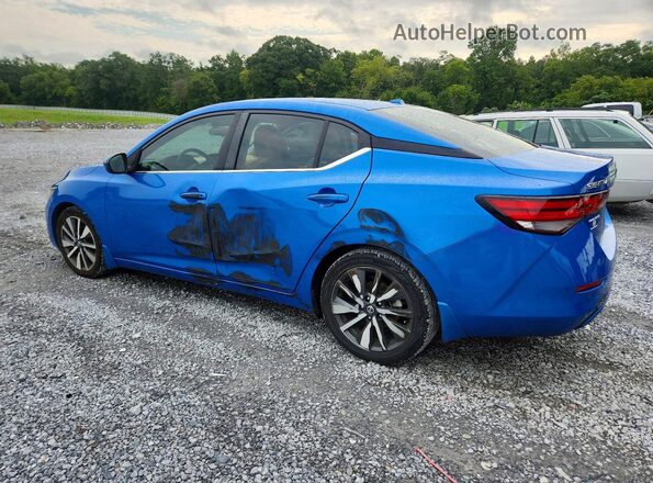 3N1AB8CV7MY226782 2021 NISSAN SENTRA Blue Trasero izquierdo