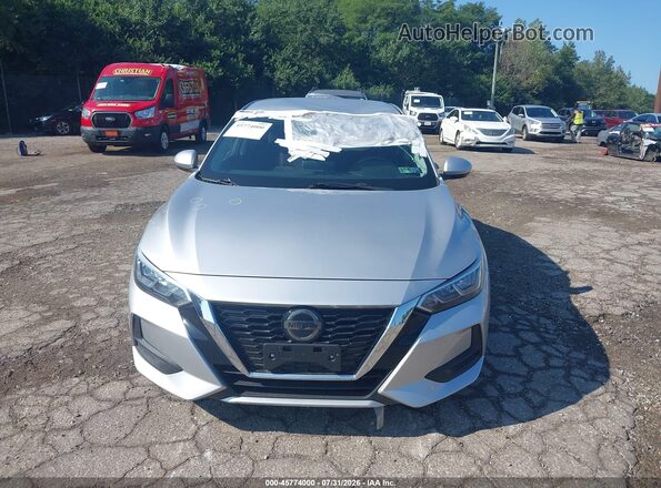 3N1AB8CV7MY294435 2021 NISSAN SENTRA Silver Instrument cluster view