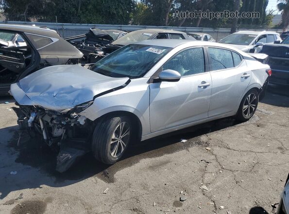 3N1AB8CV7MY304221 2021 NISSAN SENTRA Silver Widok wnętrza 360 stopni