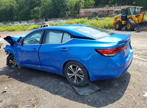 3N1AB8CV7MY308690 2021 NISSAN SENTRA Blue Rear left