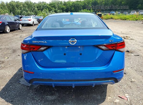 3N1AB8CV7MY308690 2021 NISSAN SENTRA Blue Rear view