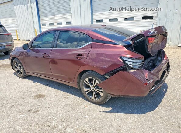3N1AB8CV7NY296980 2022 NISSAN SENTRA Burgundy Tył lewy