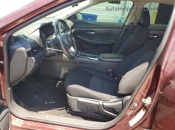 3N1AB8CV7NY296980 2022 NISSAN SENTRA Burgundy Widok wnętrza z przodu