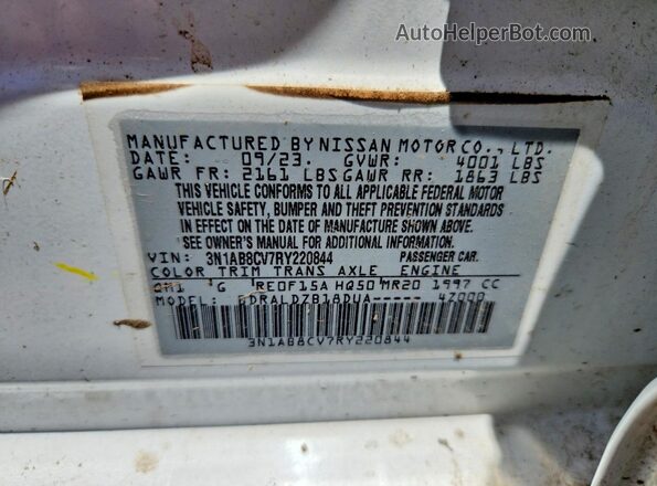 3N1AB8CV7RY220844 2024 NISSAN SENTRA White Vista del compartimento del motor