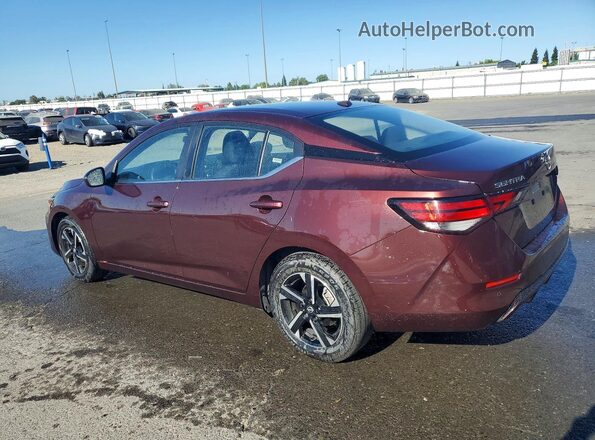 3N1AB8CV7SY320870 2025 NISSAN SENTRA Burgundy Trasero izquierdo