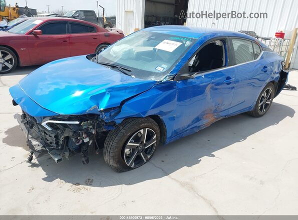 3N1AB8CV7SY400850 2025 NISSAN SENTRA Blue წინა მარცხენა ხედი სამი მეოთხედიდან