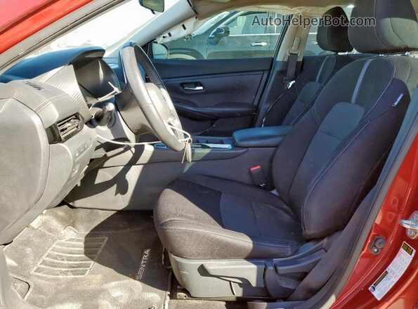 3N1AB8CV8MY290622 2021 NISSAN SENTRA Red Вид салону спереду