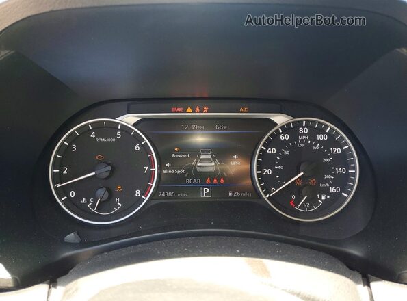 3N1AB8CV8MY301165 2021 NISSAN SENTRA Синий Вид щитка приборов