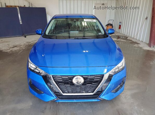 3N1AB8CV8MY302963 2021 NISSAN SENTRA Blue Widok z przodu