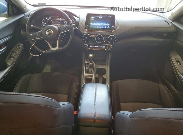 3N1AB8CV8MY302963 2021 NISSAN SENTRA Blue Widok deski rozdzielczej