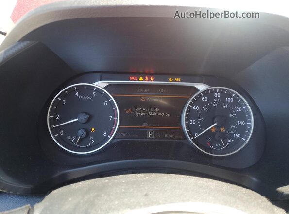 3N1AB8CV8SY328752 2025 NISSAN SENTRA Red Instrument cluster view