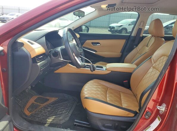 3N1AB8CV9LY208010 2020 NISSAN SENTRA Burgundy წინა სალონის ხედი