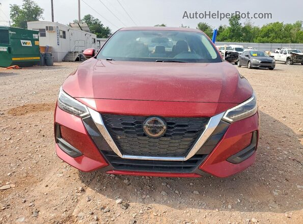 3N1AB8CV9LY208010 2020 NISSAN SENTRA Burgundy წინა ხედი