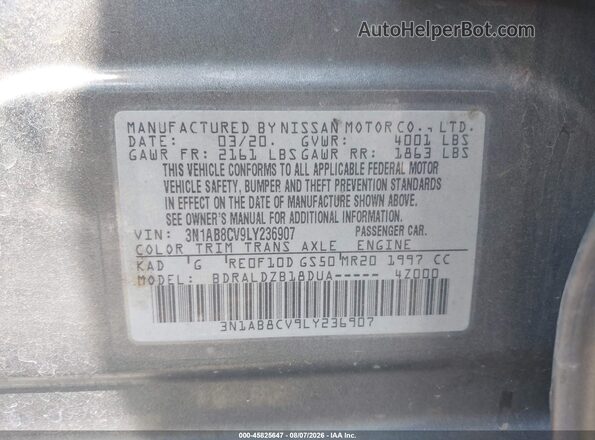 3N1AB8CV9LY236907 2020 NISSAN SENTRA Green Widok komory silnika
