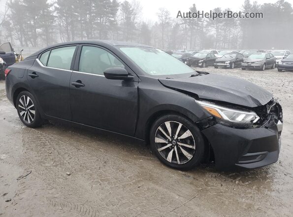3N1AB8CV9MY269262 2021 NISSAN SENTRA Черный Передняя правая четверть