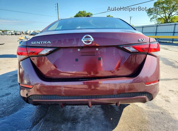 3N1AB8CV9MY309209 2021 NISSAN SENTRA Burgundy უკანა ხედი