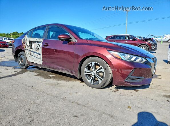 3N1AB8CV9MY309209 2021 NISSAN SENTRA Burgundy წინა მარჯვენა