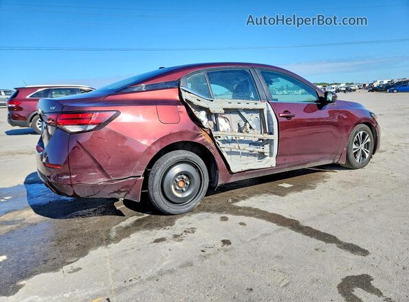 3N1AB8CV9MY309209 2021 NISSAN SENTRA Burgundy უკანა მარჯვენა