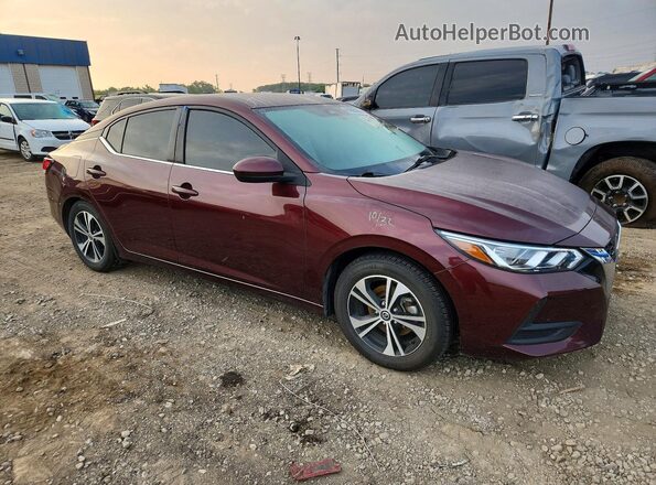 3N1AB8CV9NY320311 2022 NISSAN SENTRA Burgundy Առջևի աջ