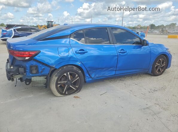 3N1AB8CV9RY216343 2024 NISSAN SENTRA Синий Задняя правая четверть