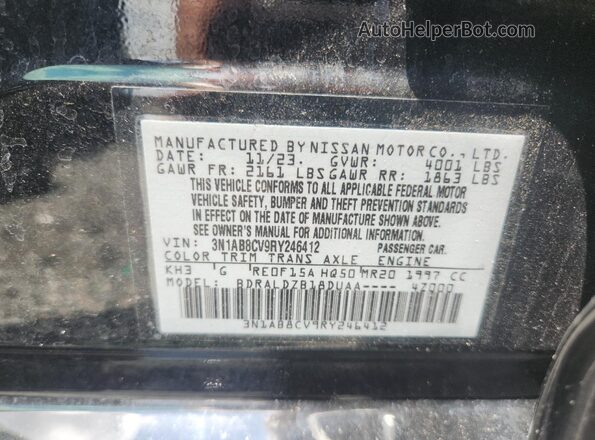 3N1AB8CV9RY246412 2024 NISSAN SENTRA Black Вид підкапотного простору