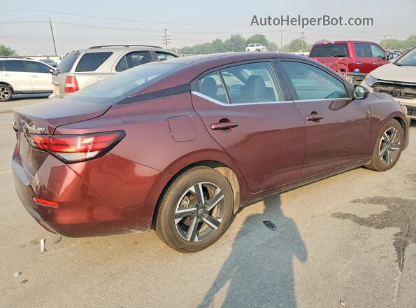 3N1AB8CV9RY289907 2024 NISSAN SENTRA Бордовый Задняя правая четверть