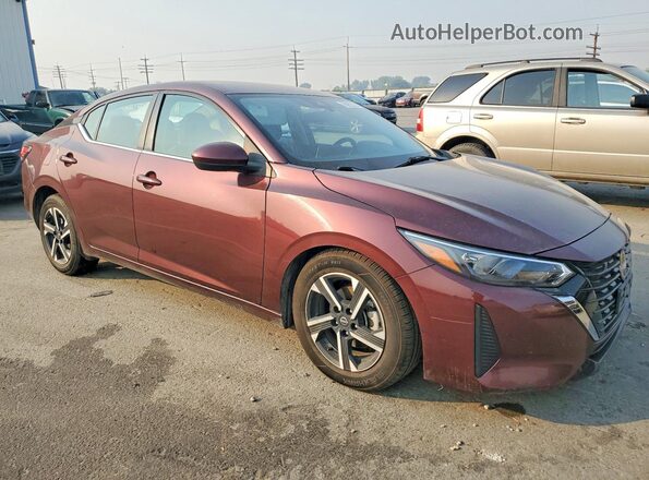 3N1AB8CV9RY289907 2024 NISSAN SENTRA Бордовый Передняя правая четверть