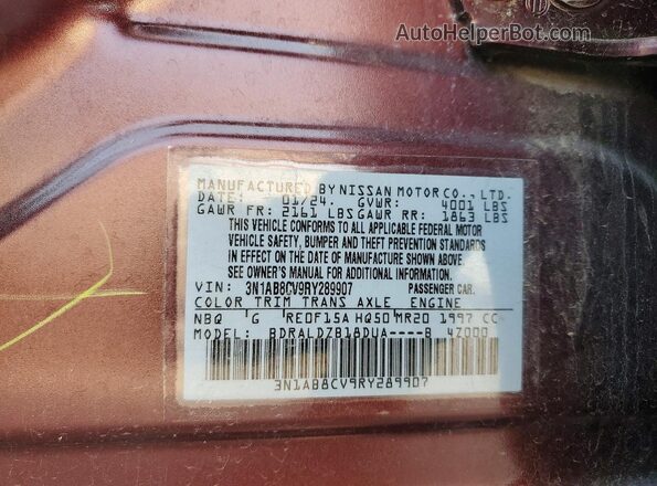 3N1AB8CV9RY289907 2024 NISSAN SENTRA Бордовый Вид подкапотного пространства