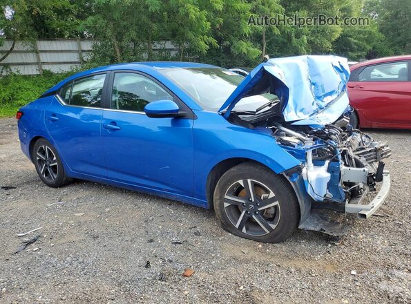 3N1AB8CV9SY210645 2025 NISSAN SENTRA Синий Передняя правая четверть