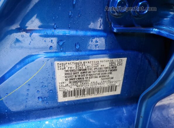 3N1AB8CV9SY319915 2025 NISSAN SENTRA Blue 