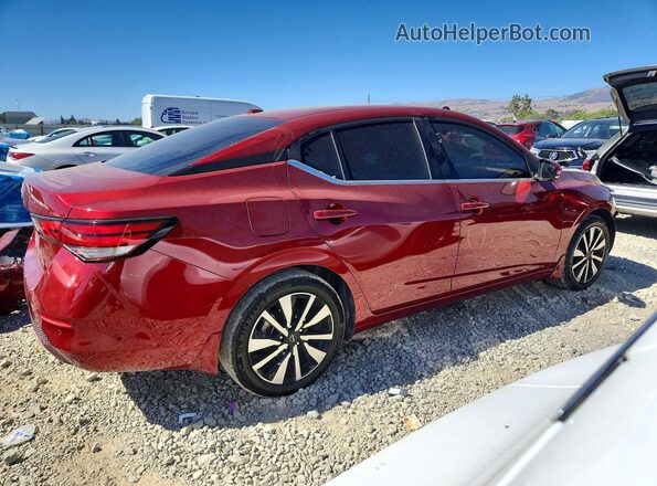 3N1AB8CV9SY352252 2025 NISSAN SENTRA Burgundy Trasero derecho