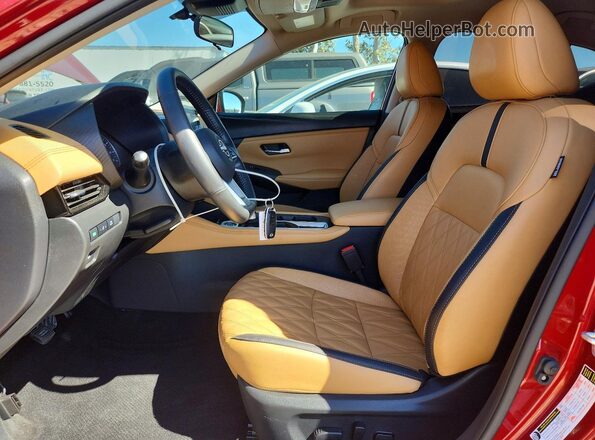 3N1AB8CV9SY352252 2025 NISSAN SENTRA Burgundy Vista interior delantera