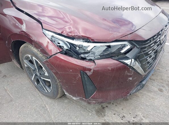 3N1AB8CV9SY390225 2025 NISSAN SENTRA Burgundy წინა ხედი