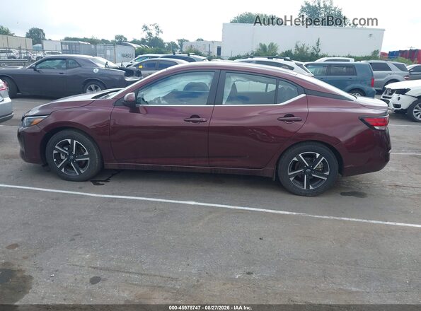 3N1AB8CV9SY390225 2025 NISSAN SENTRA Burgundy სალონის 360-გრადუსიანი ხედი