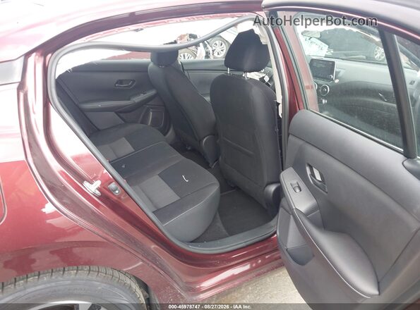 3N1AB8CV9SY390225 2025 NISSAN SENTRA Burgundy VIN კოდის სტიკერის ხედი