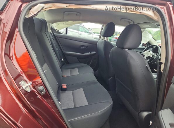 3N1AB8CV9SY413423 2025 NISSAN SENTRA Maroon Widok tylnych siedzeń