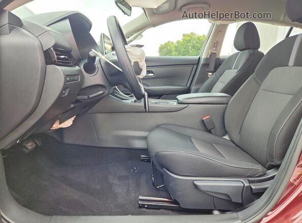 3N1AB8CV9SY413423 2025 NISSAN SENTRA Maroon Widok wnętrza z przodu