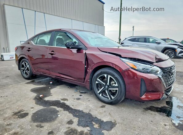 3N1AB8CV9SY413423 2025 NISSAN SENTRA Maroon Przód prawy