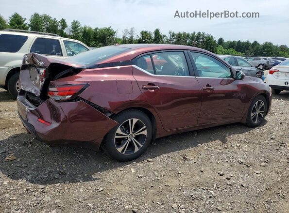 3N1AB8CVXMY251854 2021 NISSAN SENTRA Burgundy Rear right