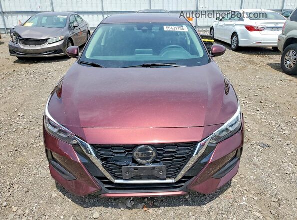 3N1AB8CVXMY251854 2021 NISSAN SENTRA Burgundy Front view