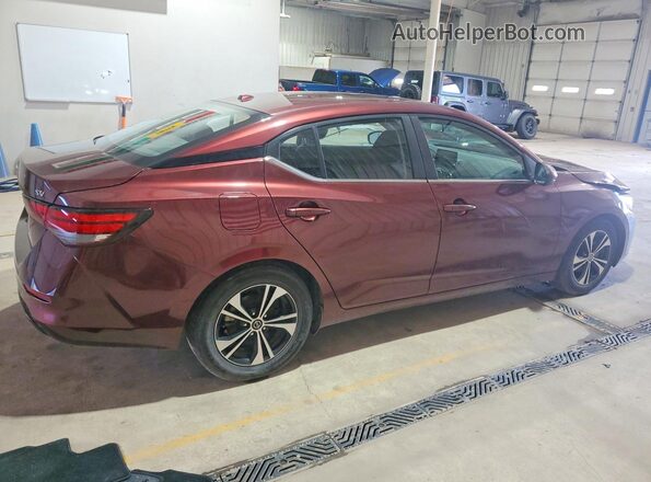 3N1AB8CVXMY254947 2021 NISSAN SENTRA Maroon Trasero derecho