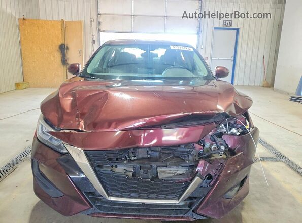 3N1AB8CVXMY254947 2021 NISSAN SENTRA Maroon Vista frontal