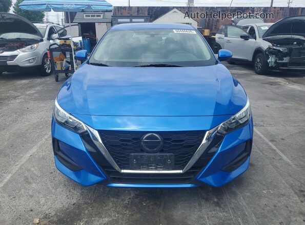 3N1AB8CVXMY302334 2021 NISSAN SENTRA Blue Front view