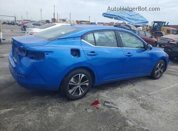 3N1AB8CVXMY302334 2021 NISSAN SENTRA Blue Rear right