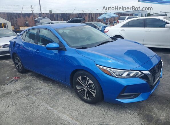 3N1AB8CVXMY302334 2021 NISSAN SENTRA Blue Front right