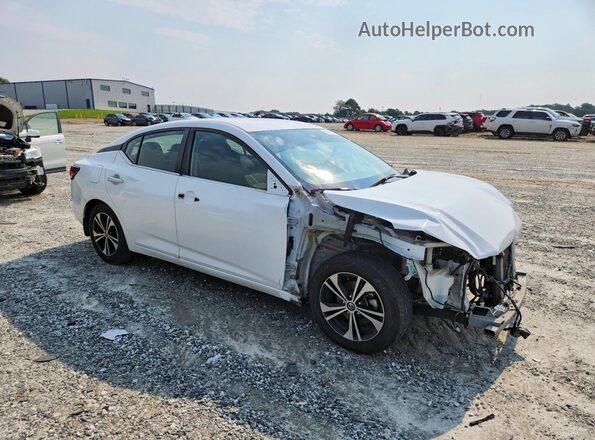 3N1AB8CVXMY330229 2021 NISSAN SENTRA Белый Передняя правая четверть