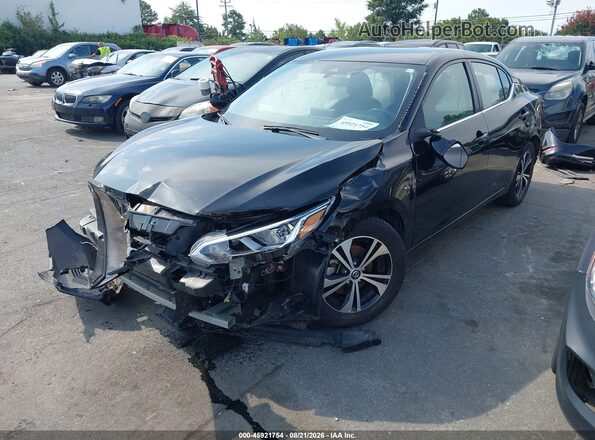 3N1AB8CVXPY259764 2023 NISSAN SENTRA Black Առջևի ձախ երեք քառորդ տեսարան