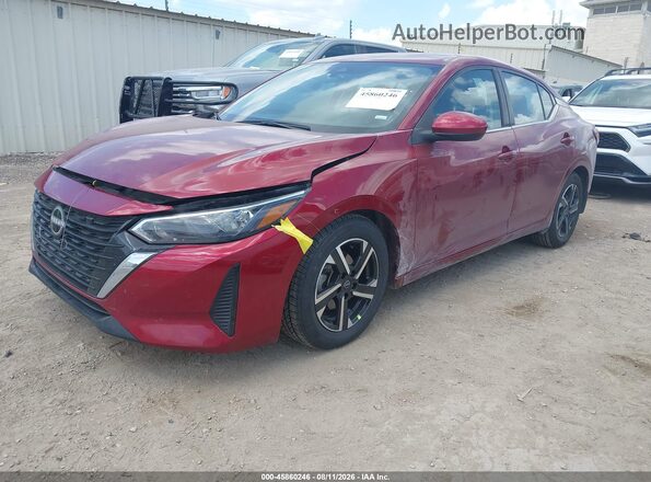 3N1AB8CVXRY206193 2024 NISSAN SENTRA Темно-бордовый Передняя левая четверть