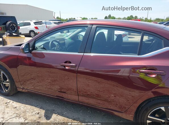 3N1AB8CVXSY389858 2025 NISSAN SENTRA Красный Панорамный вид салона 360°