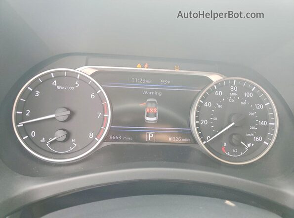 3N1AB8CVXSY412555 2025 NISSAN SENTRA White Вид щитка приладів